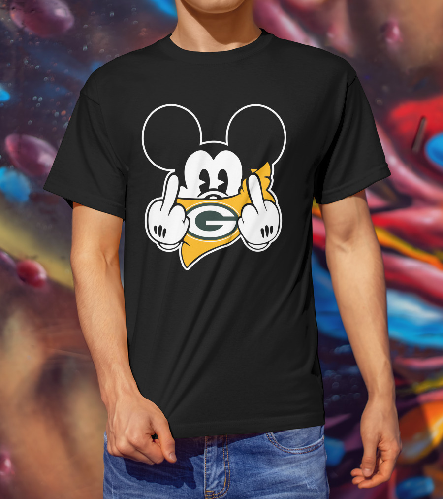 Mickey Mouse Packers Logo Gesture T-Shirt