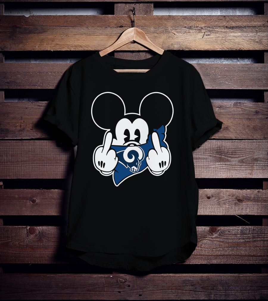 Rams Mickey Mouse L.A. Fan Gesture T-Shirt