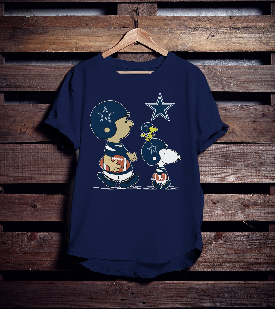Cowboys Snoopy Football Peanuts Characters Dallas Star T-Shirt