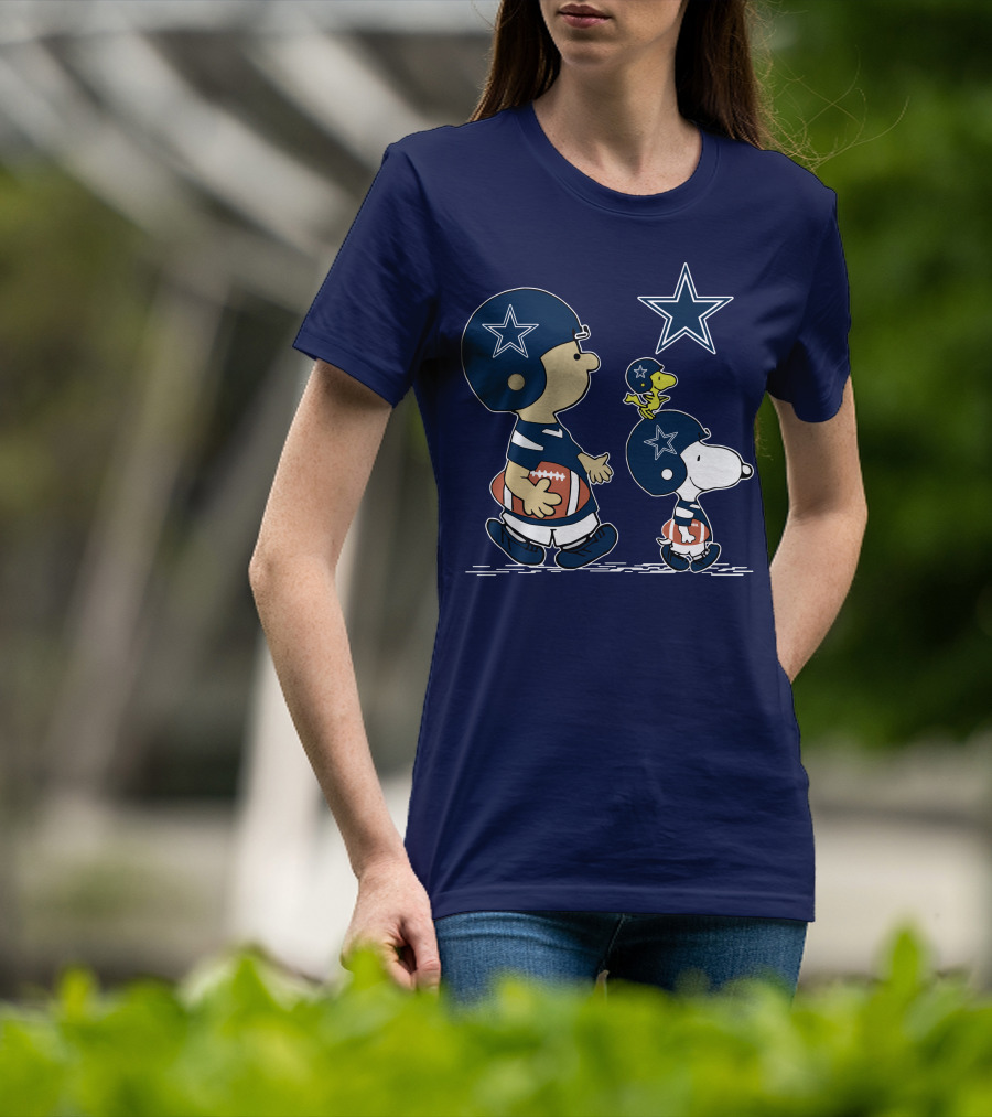 Cowboys Snoopy Football Peanuts Characters Dallas Star T-Shirt