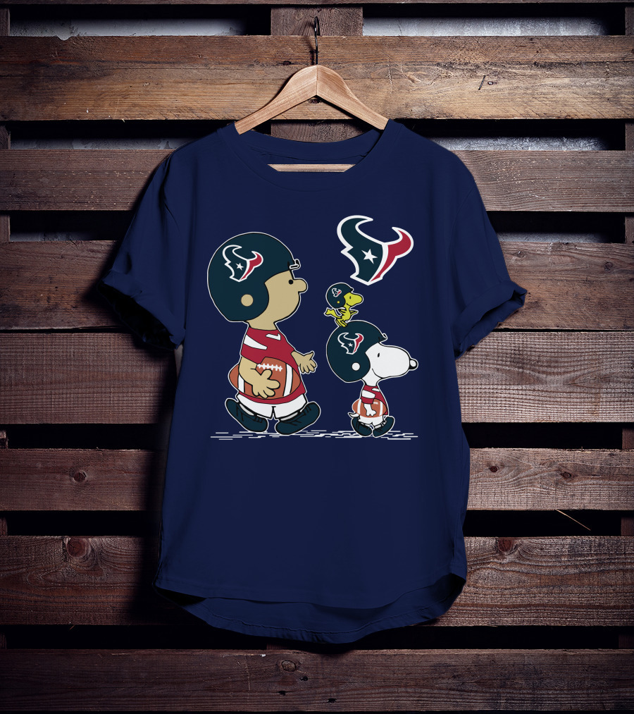 Houston Texans Snoopy And Woodstock Football Team Spirit T-Shirt