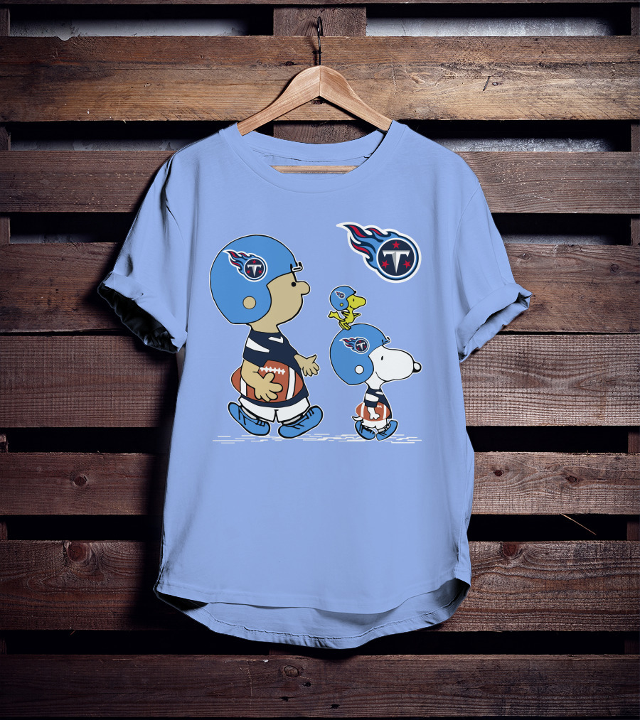 Titans Football Snoopy And Friends Helmet Walk T-Shirt