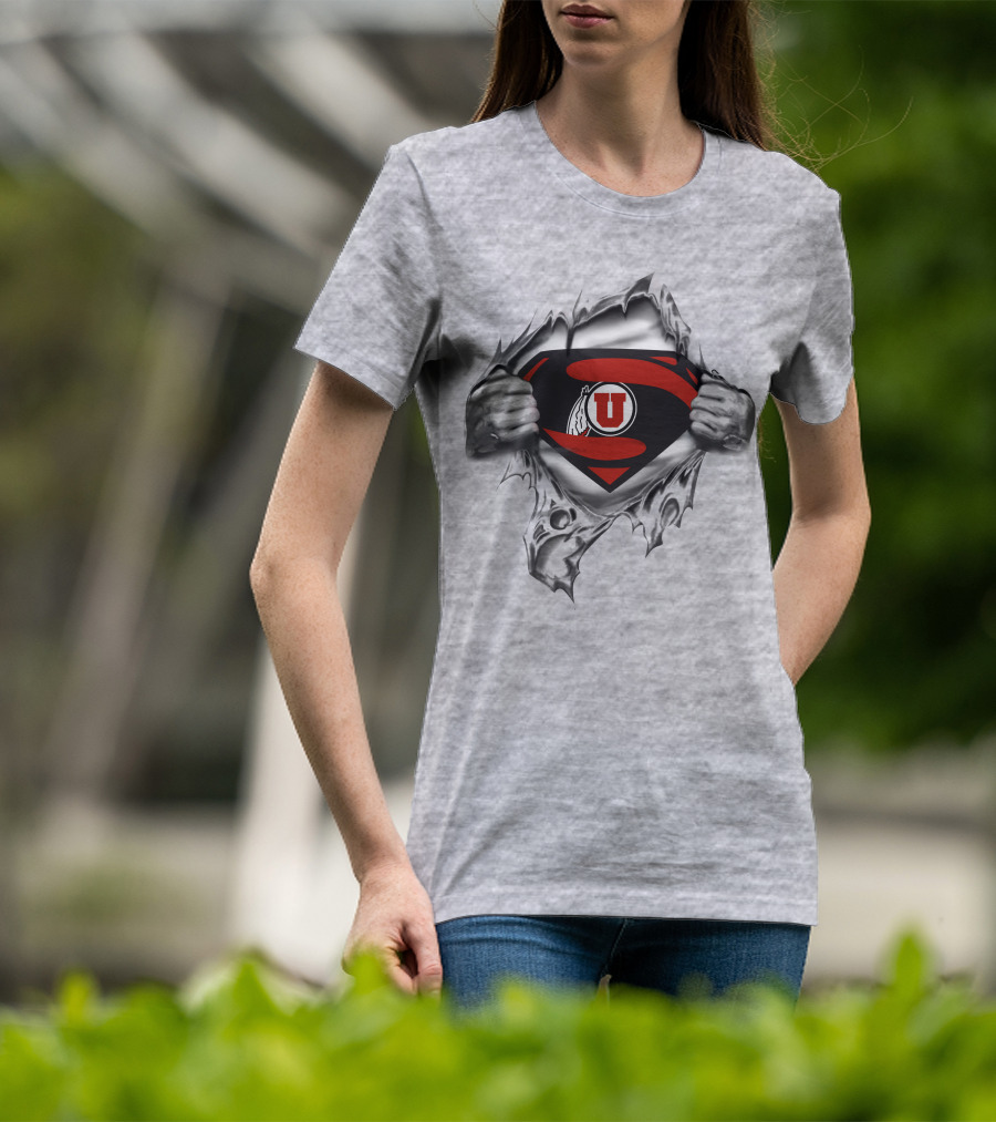 University Of Utah Superman Logo Fusion T-Shirt
