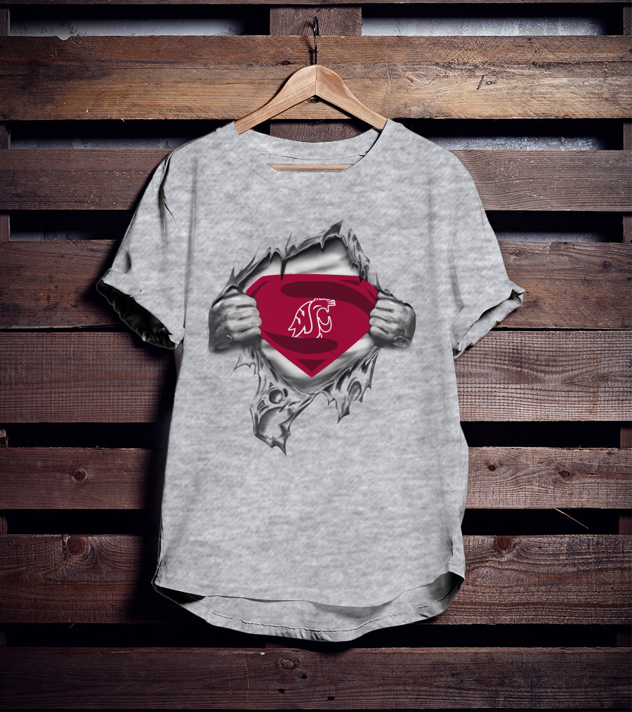 Washington State Cougars Superman T-Shirt
