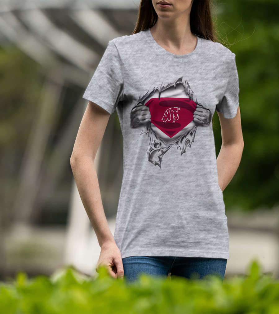 Washington State Cougars Superman T-Shirt