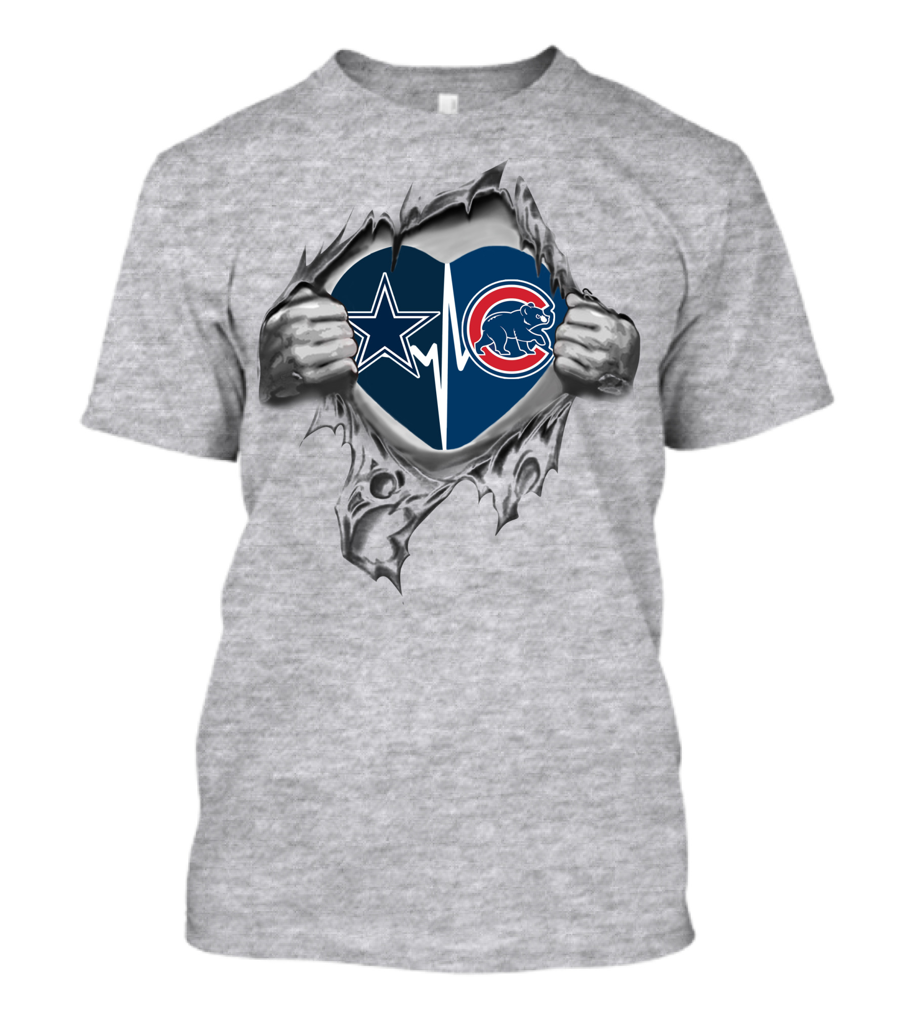 Cowboys Cubs Heartbeat Passion In My Heart T-Shirt