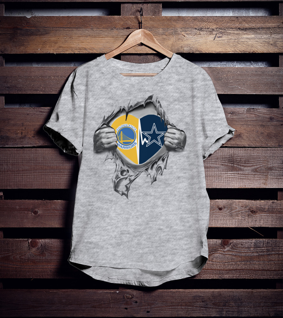 Golden State Warriors Dallas Cowboys It's In My Heart T-Shirt