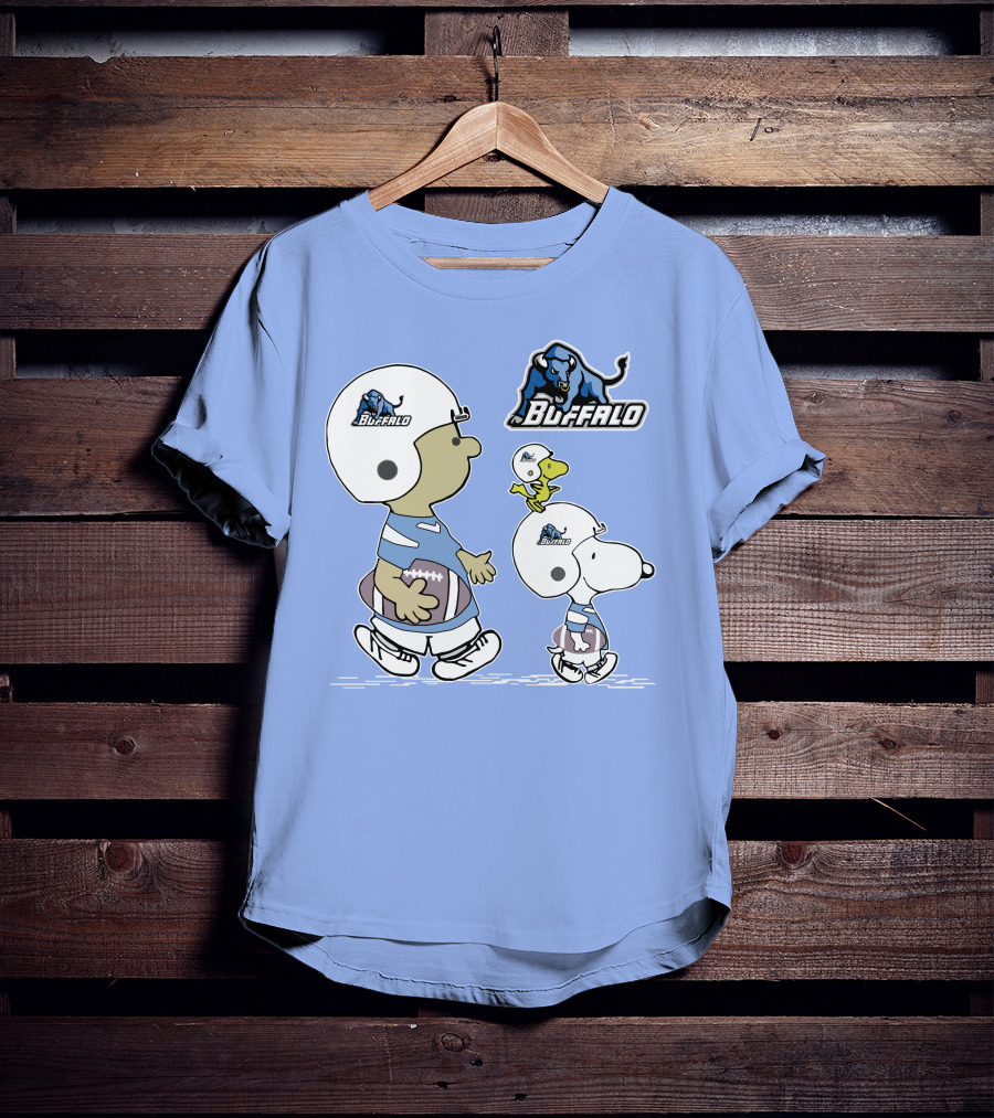 Buffalo Snoopy Helmet Football Team Peanuts Characters T-Shirt