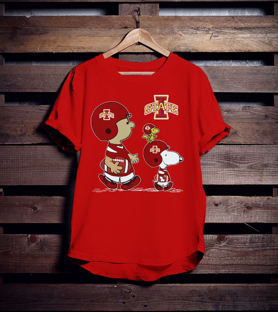 Iowa State Cyclones Snoopy Woodstock Football Peanuts Characters T-Shirt