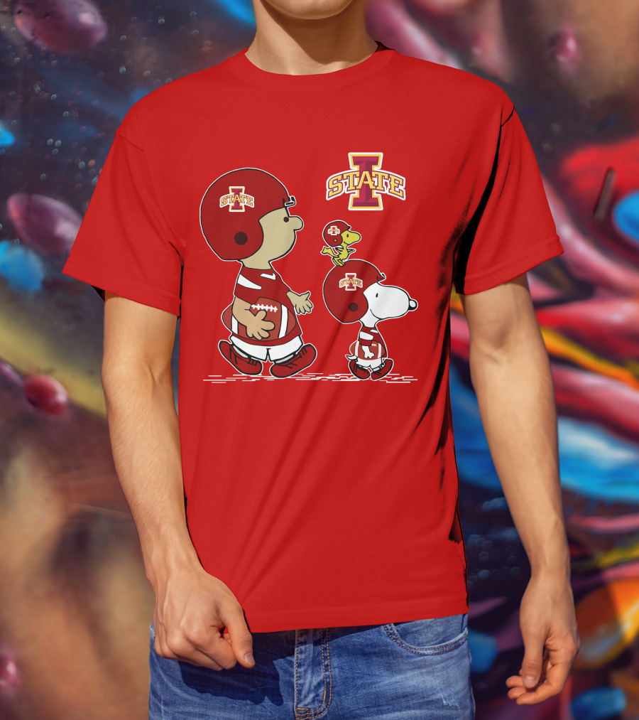 Iowa State Cyclones Snoopy Woodstock Football Peanuts Characters T-Shirt
