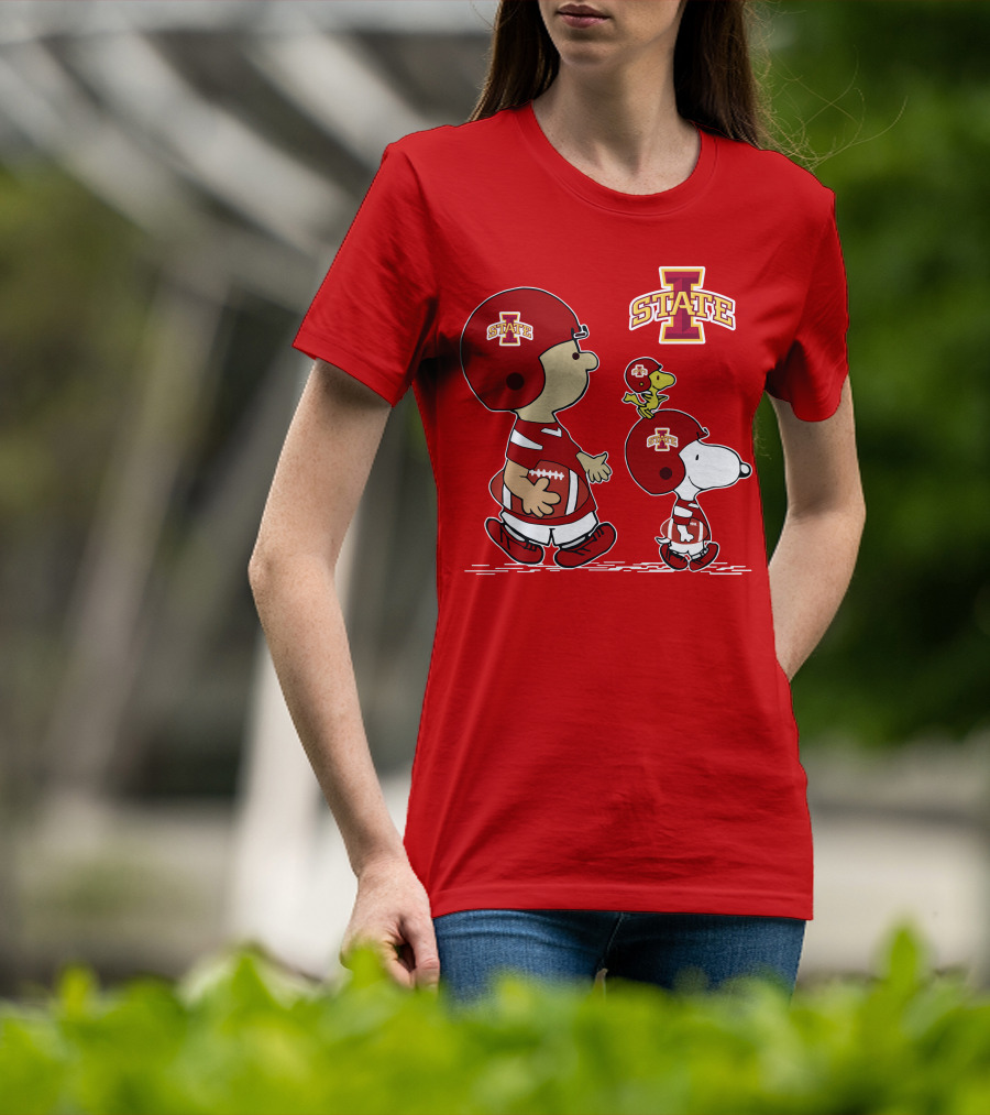 Iowa State Cyclones Snoopy Woodstock Football Peanuts Characters T-Shirt