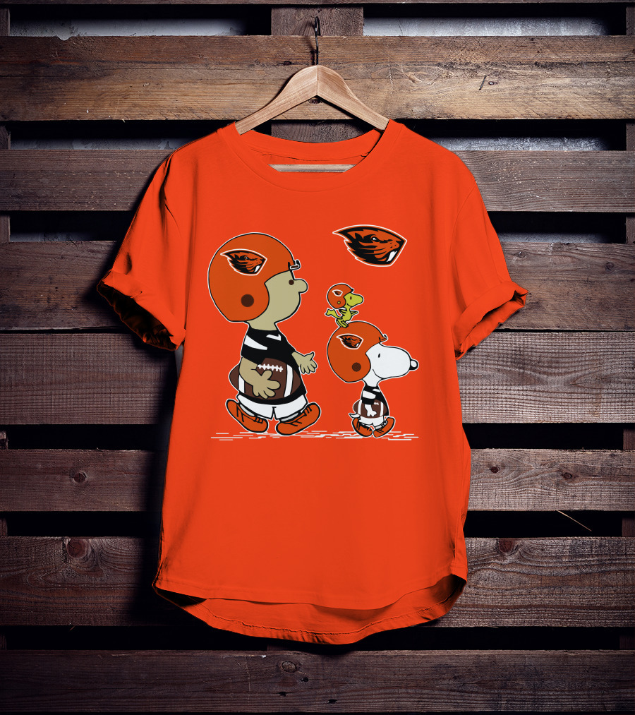 Oregon State Beavers Football Snoopy Woodstock Peanuts Charlie Brown T-Shirt