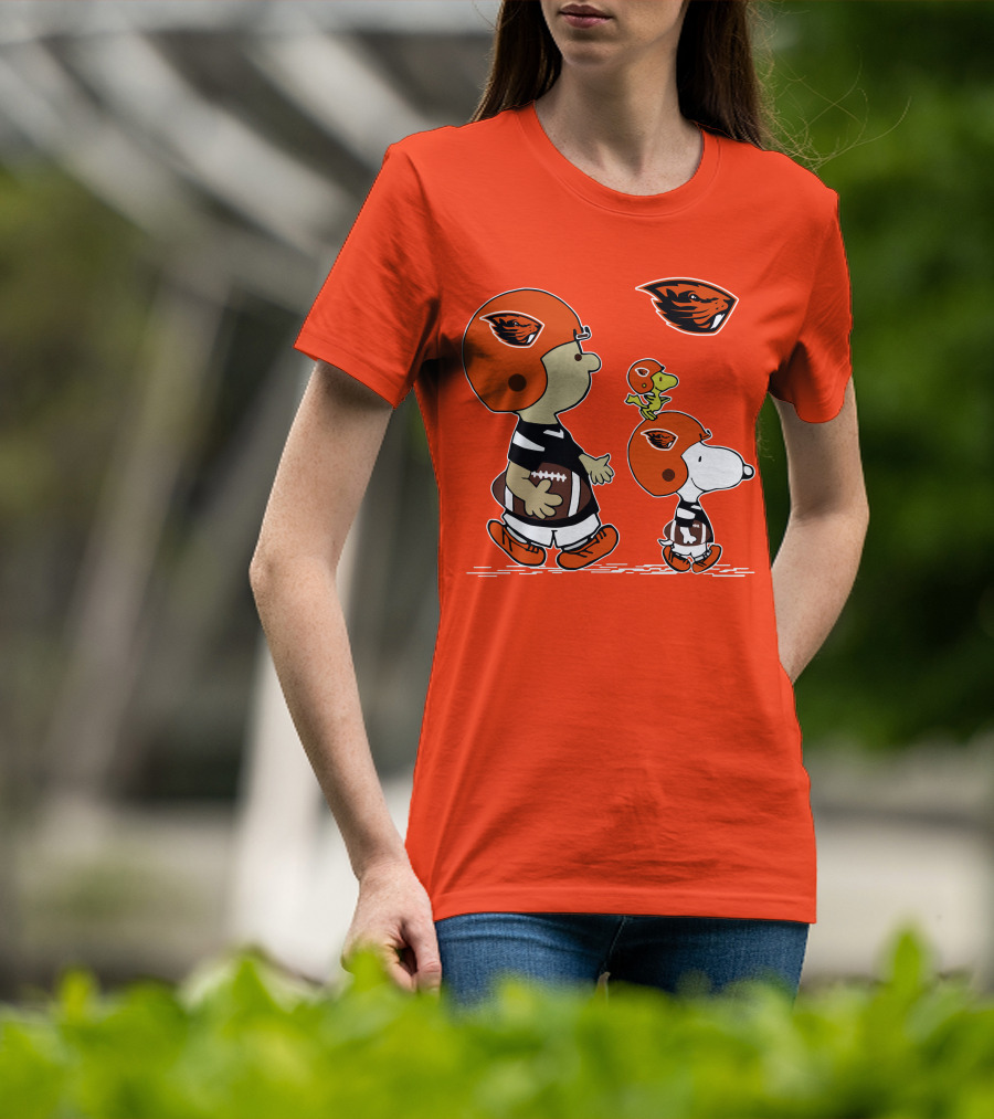 Oregon State Beavers Football Snoopy Woodstock Peanuts Charlie Brown T-Shirt