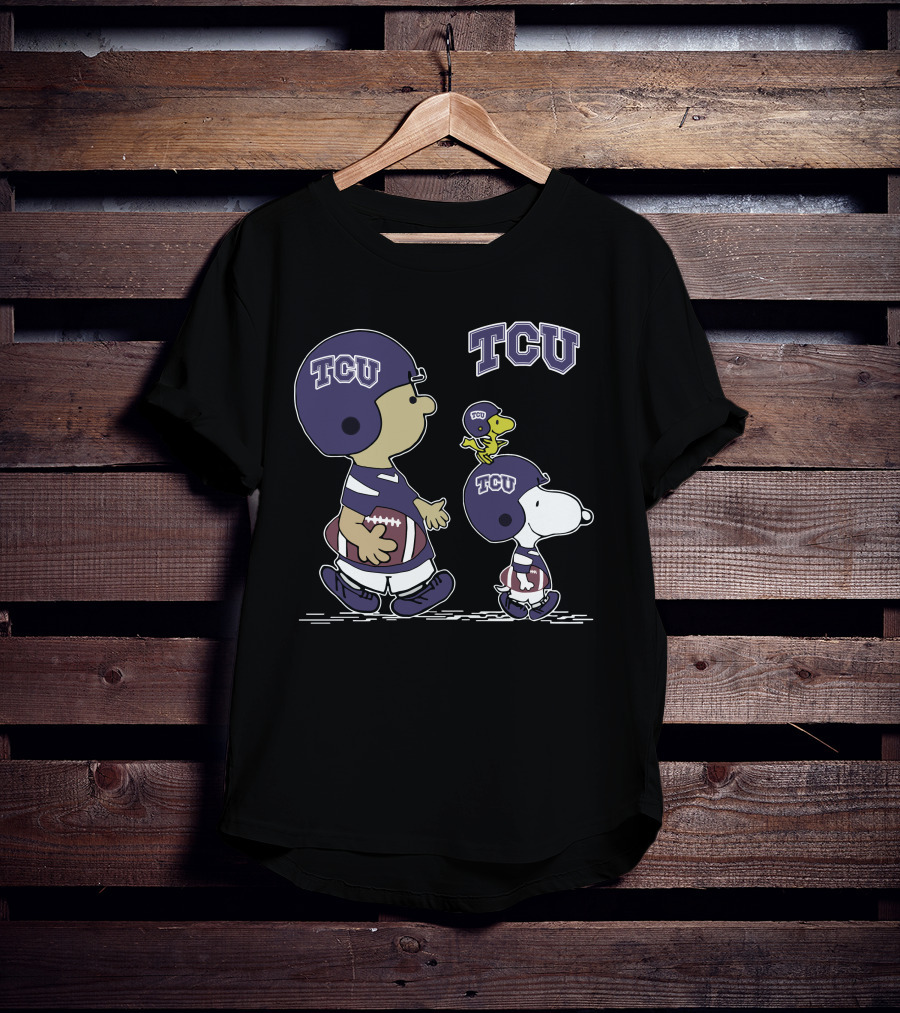 Tcu Peanuts Snoopy Woodstock Football Texas Team T-Shirt