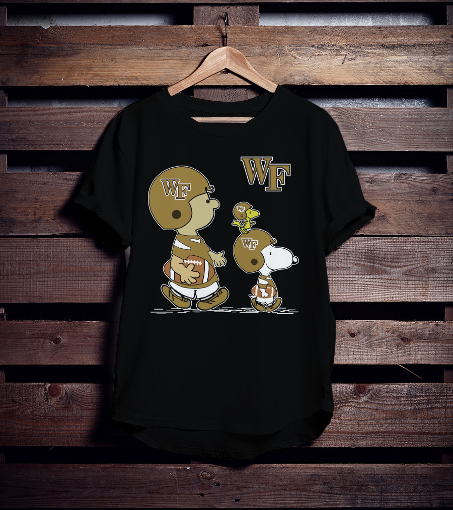 Wake Forest Demon Deacons Snoopy Woodstock T-Shirt