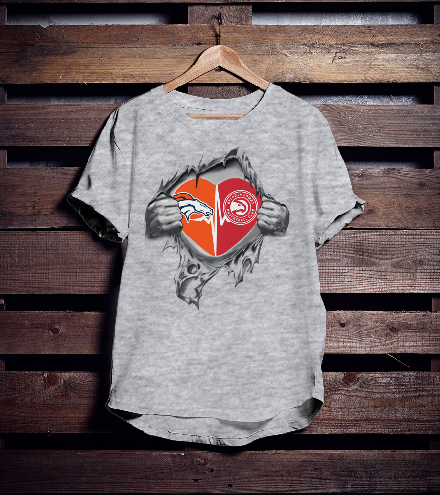 Broncos Hawks Heart Broncos It's In My Heart T-Shirt