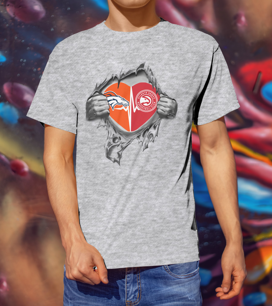 Broncos Hawks Heart Broncos It's In My Heart T-Shirt
