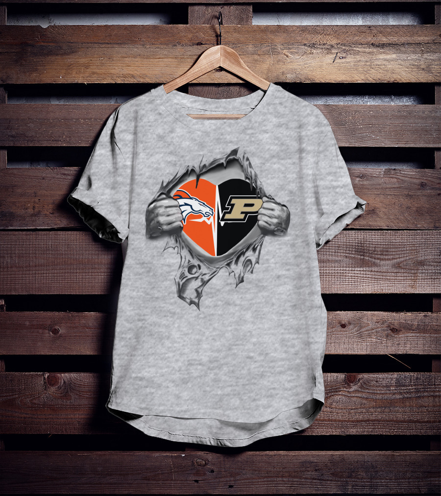 Broncos Purdue Heartbeat Passion T-Shirt