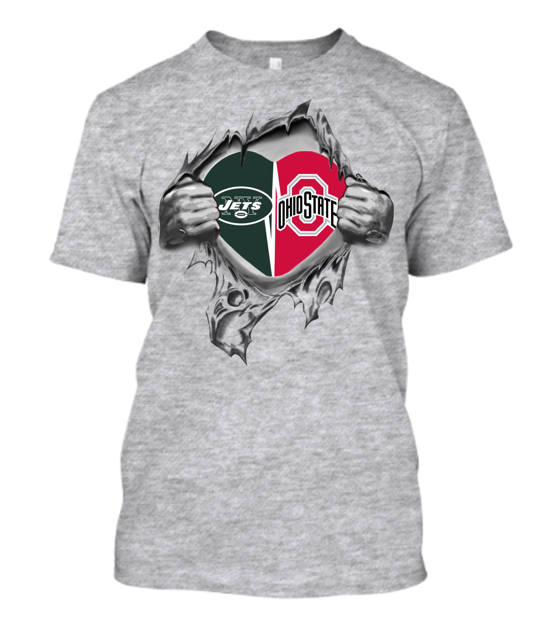 Jets Ohio State Heart Rip T-Shirt