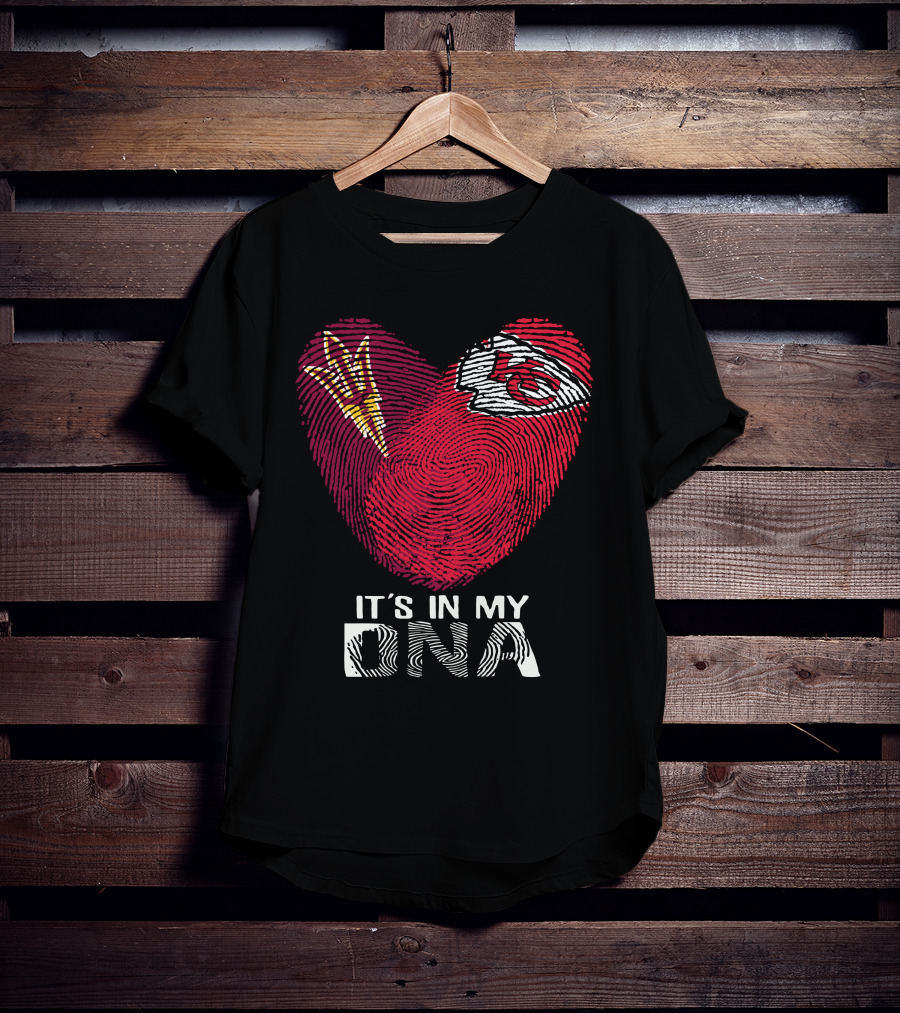 Arizona State Sun Devils And Kansas City Chiefs It's In My DNA T-Shirt