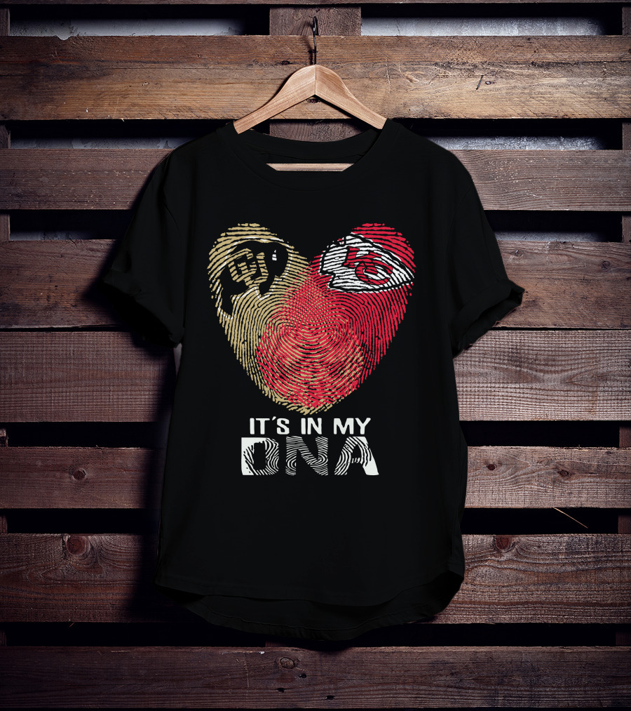 Colorado Buffaloes Chiefs It's In My Dna Fingerprint Heart T-Shirt