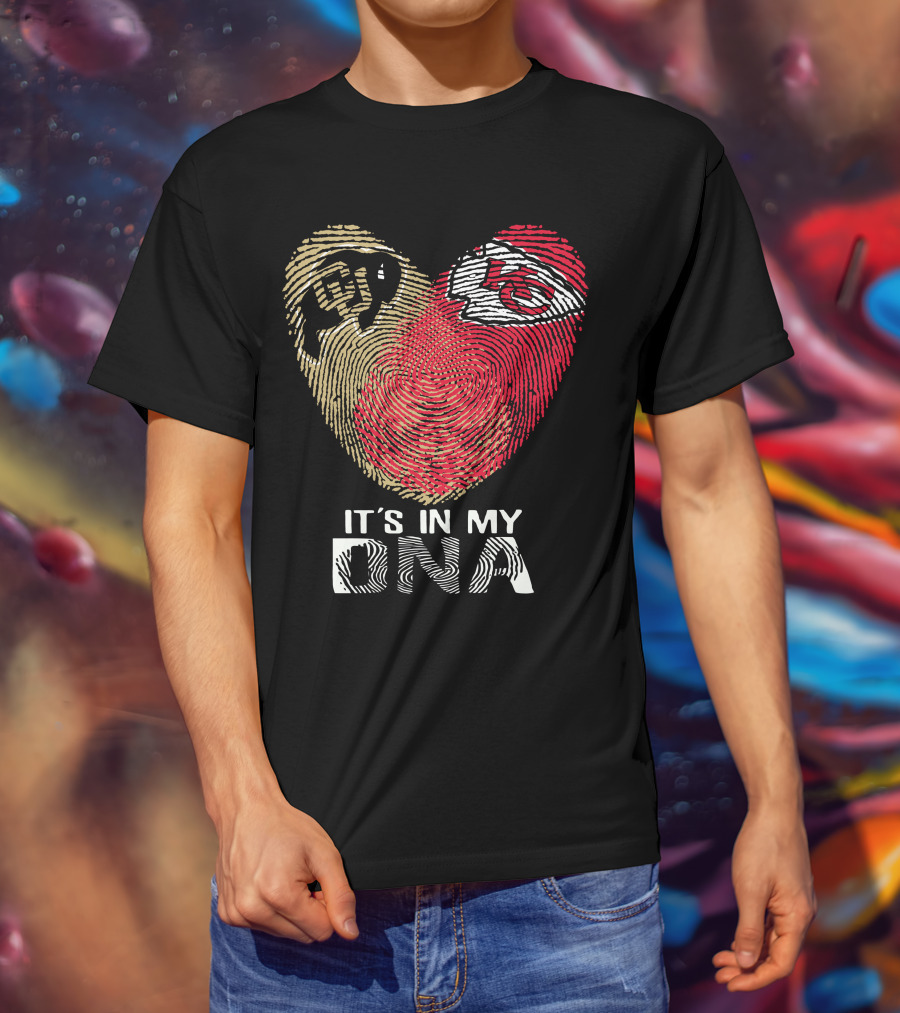 Colorado Buffaloes Chiefs It's In My Dna Fingerprint Heart T-Shirt