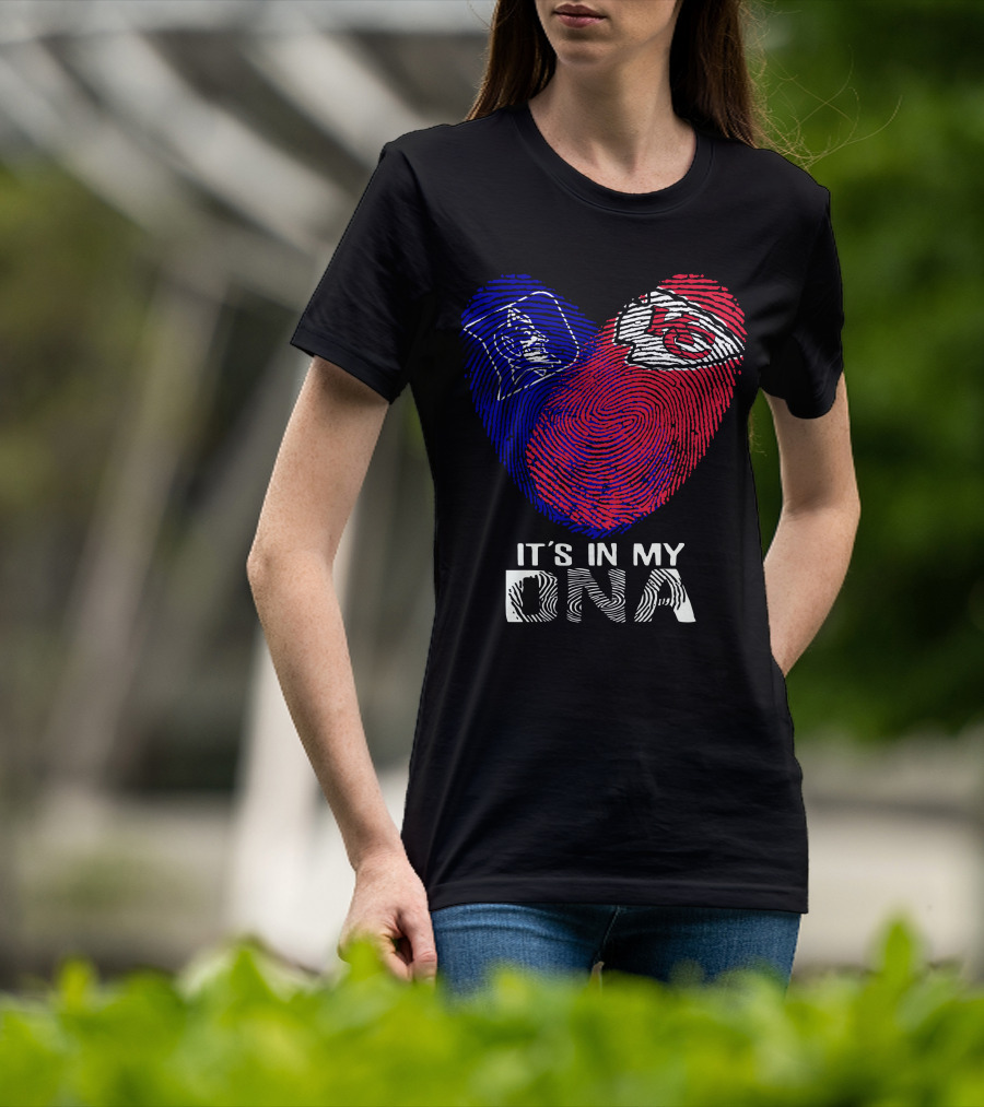Duke Blue Devils Chiefs KC Fingerprint It's In My DNA T-Shirt