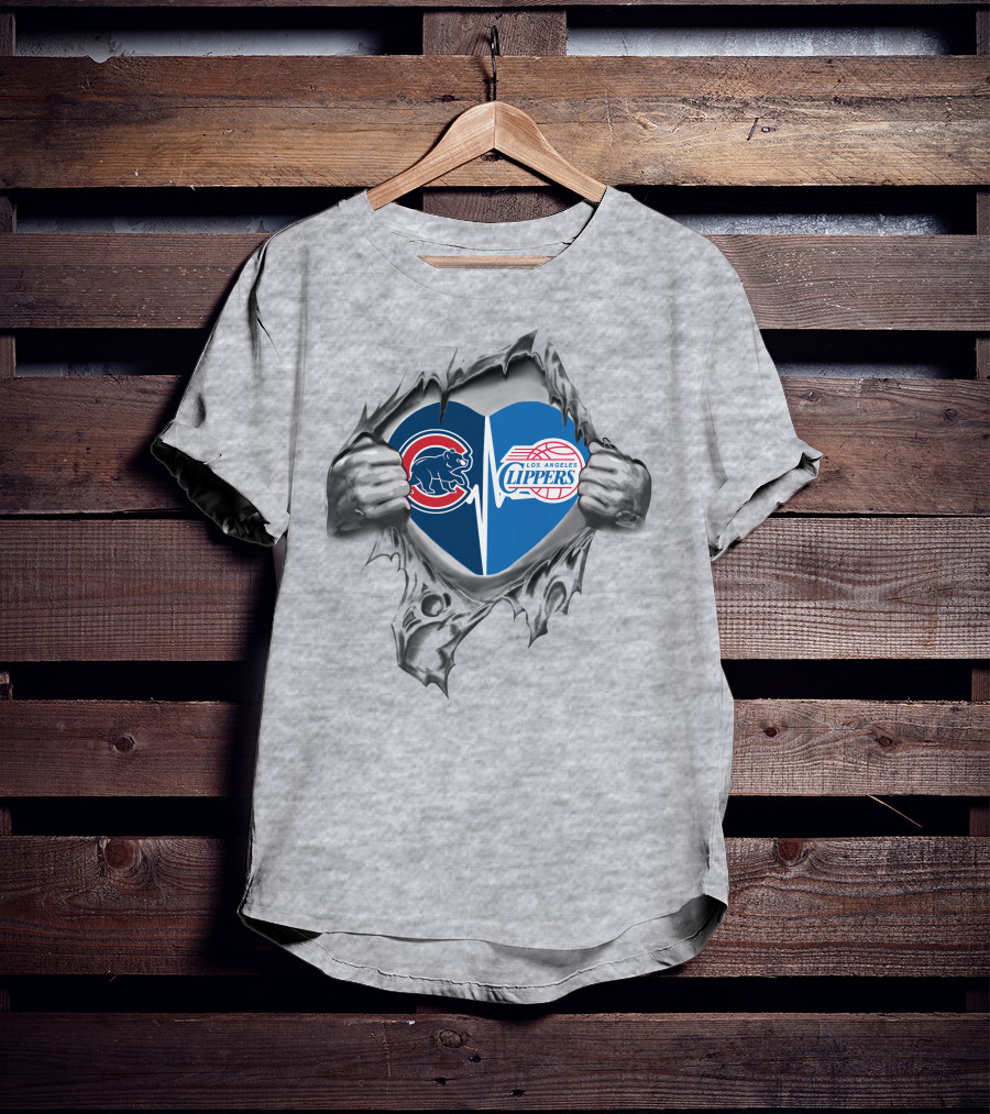 Cubs Clippers It's In My Heart Chicago Los Angeles Sports T-Shirt