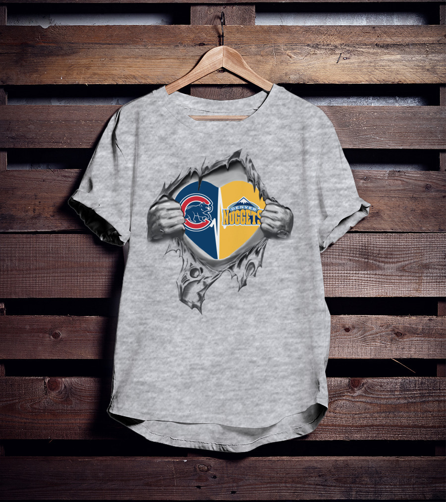 Cubs Nuggets Heart Split T-Shirt
