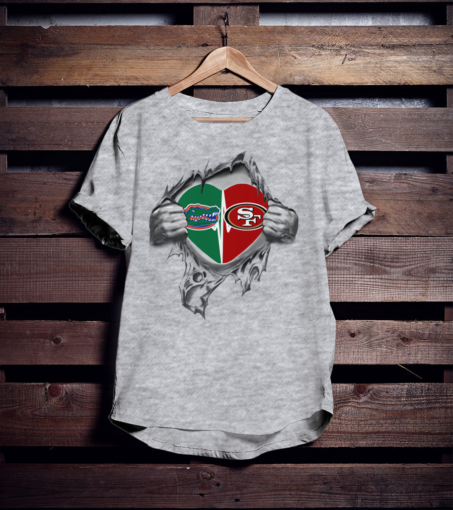 49ers Sf Football Heart Gators Logo Fandom T-Shirt