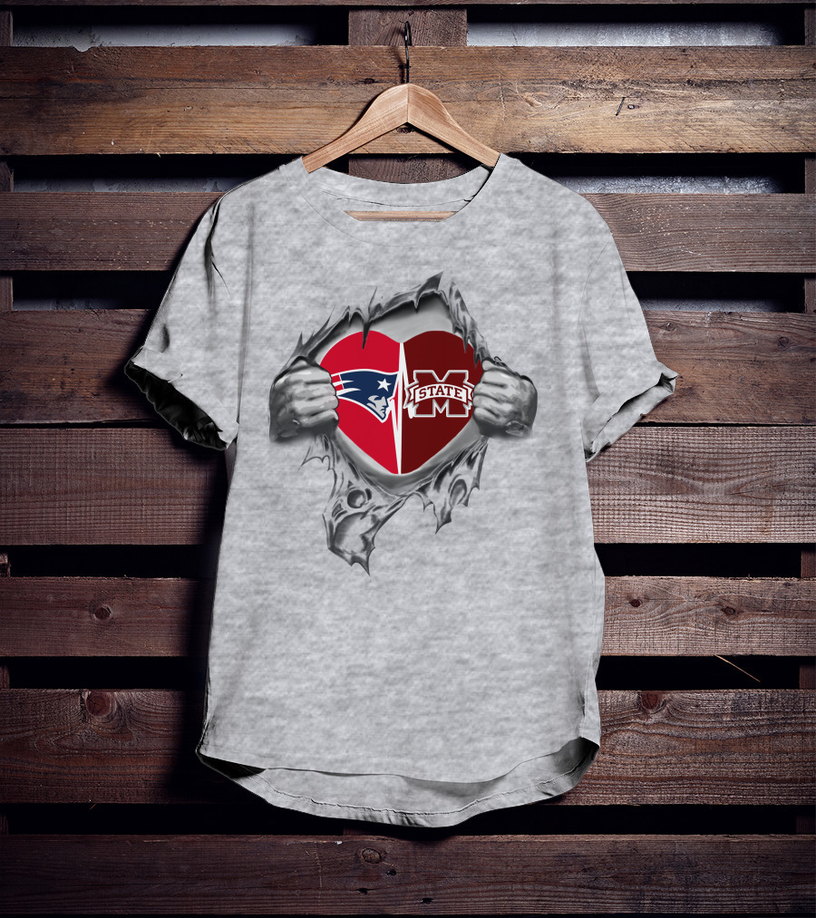 Patriots State Heart Combined Loyalty Icons T-Shirt