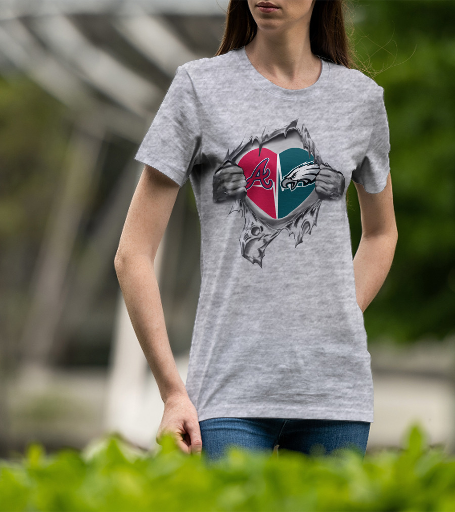 Eagles Braves Heart T-Shirt