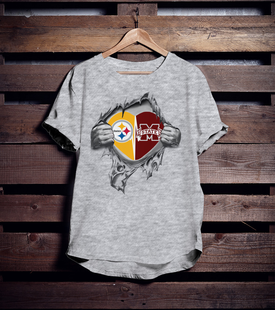 Steelers MS State Heart T-Shirt