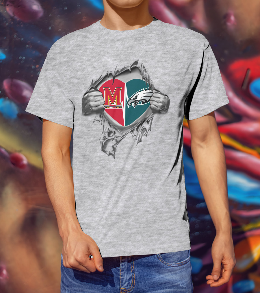 Eagles Maryland Heart Split T-Shirt
