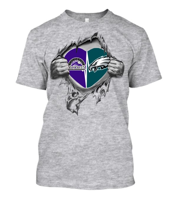 Colorado Rockies Philadelphia Eagles It's In My Heart T-Shirt
