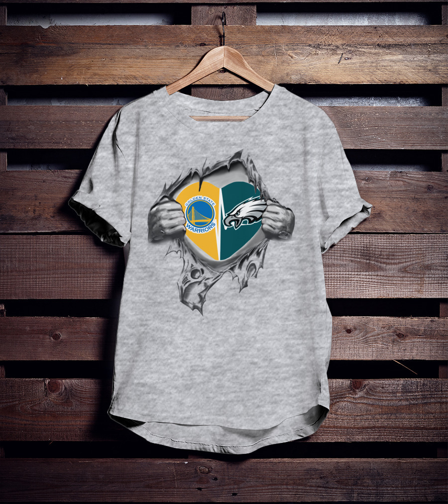Golden State Warriors Philadelphia Eagles It's In My Heart T-Shirt