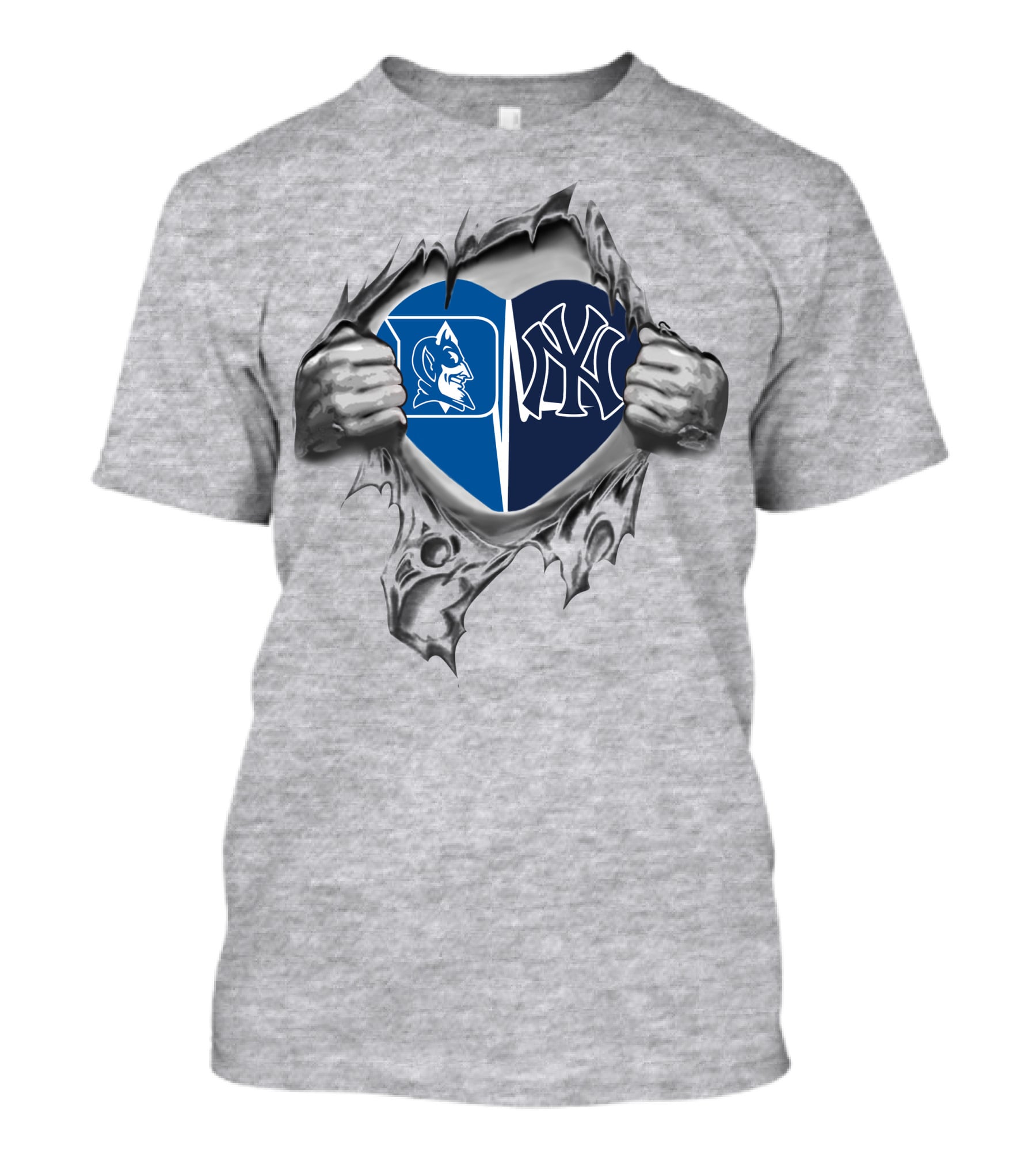 Yankees Duke Heart Fan Pride Split T-Shirt