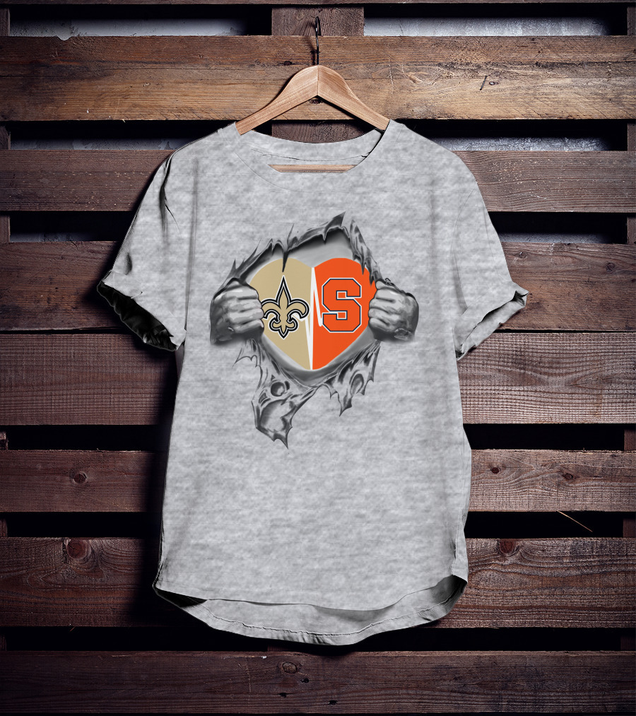 Saints Syracuse Heart Fleur-de-Lis S Icon T-Shirt