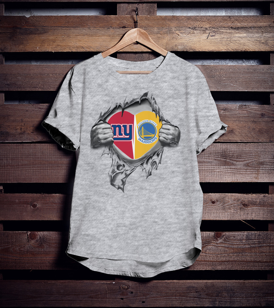 Giants NY Warriors Golden State It's In My Heart T-Shirt