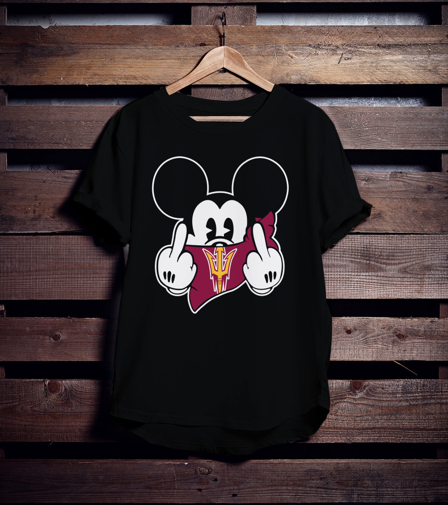 Arizona State Sun Devils Mickey Middle Fingers T-Shirt