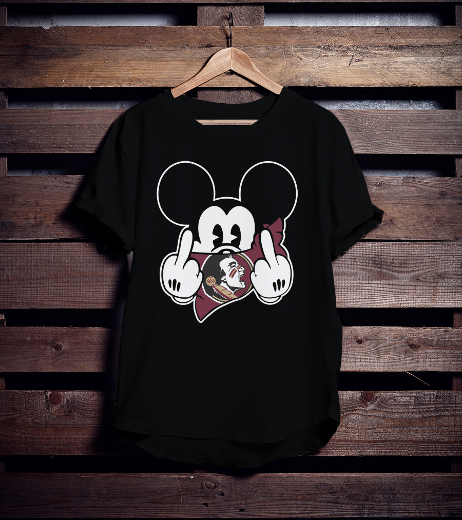 Florida State Seminoles Mickey Middle Fingers T-Shirt