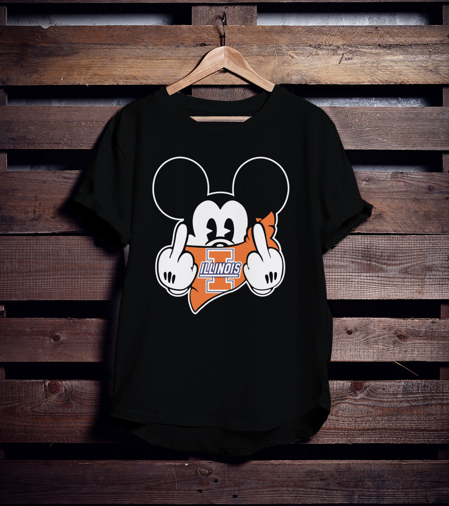 Illinois Fighting Illini Mickey Mouse Gesture T-Shirt
