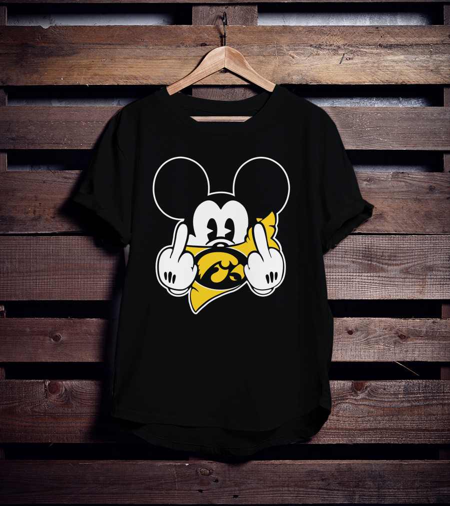 Iowa Hawkeyes Mickey Mouse Logo Fusion T-Shirt