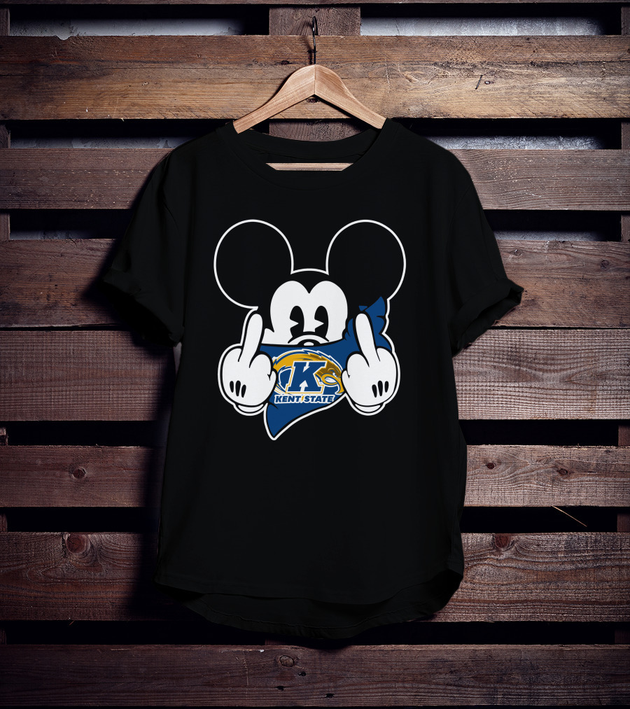 Kent State Golden Flashes Mickey Middle Finger T-Shirt