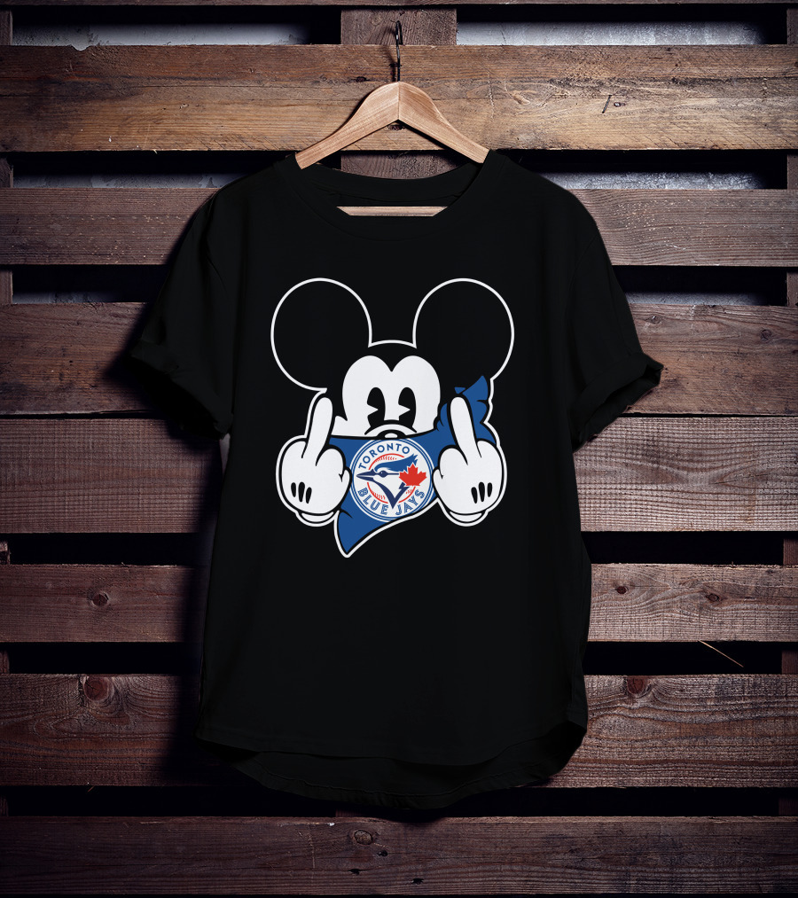 Toronto Blue Jays Mickey Mouse Middle Finger T-Shirt