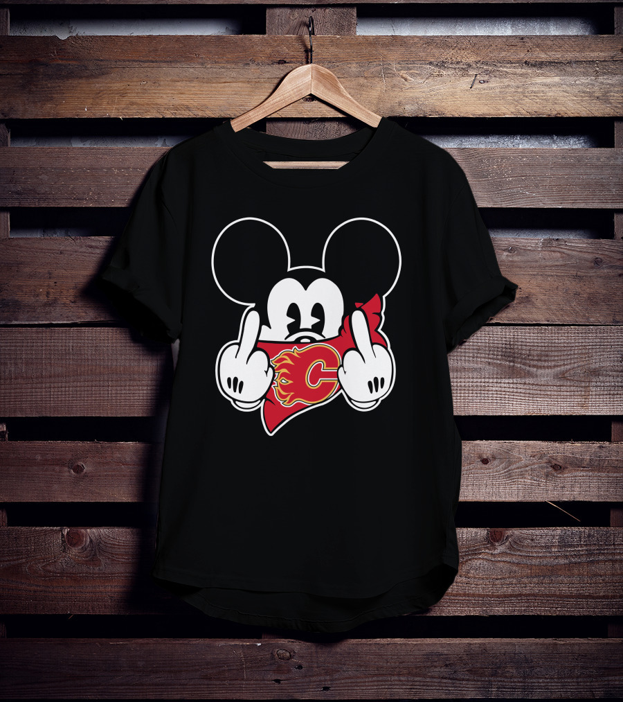 Calgary Flames Mickey Gesture T-Shirt