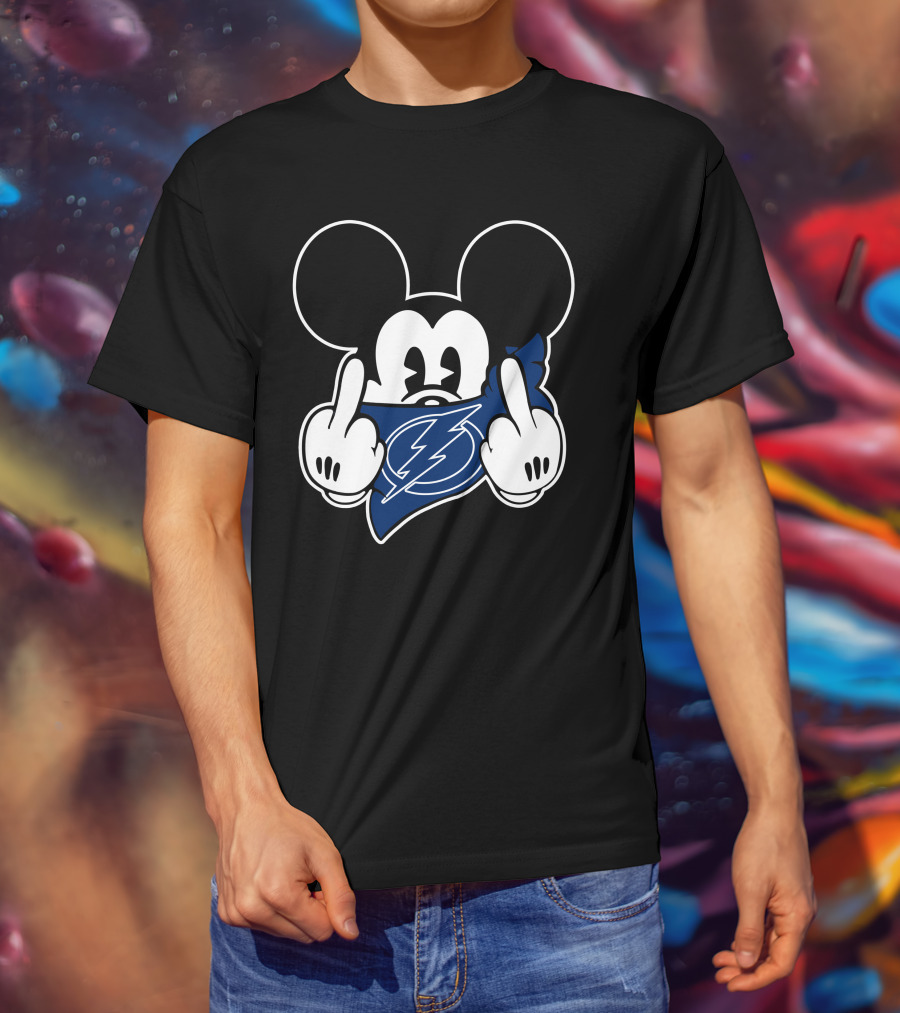 Tampa Bay Lightning Mickey Middle Finger T-Shirt