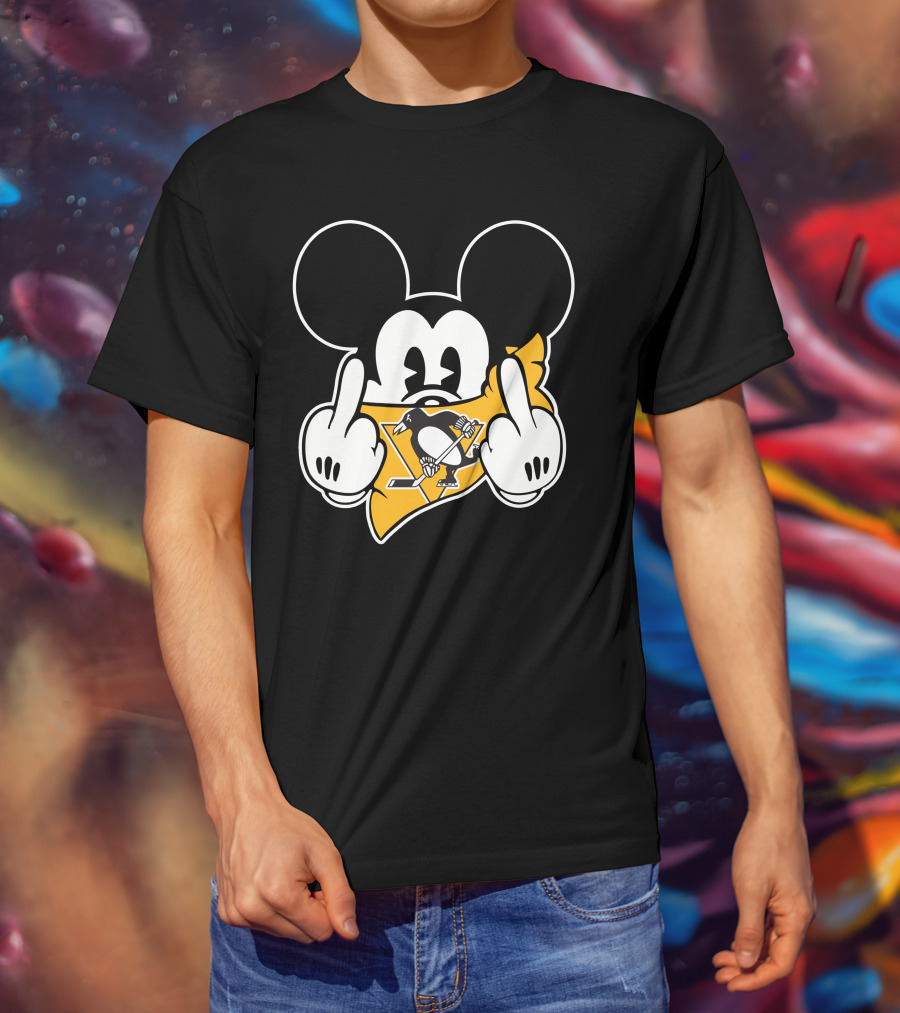 Pittsburgh Penguins Mickey Middle Finger T-Shirt