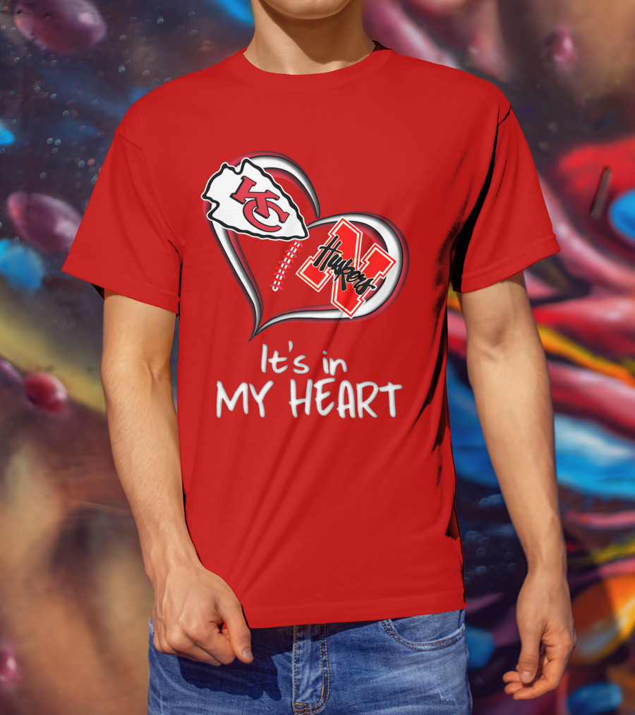 Kansas City Chiefs Nebraska Huskers It's In My Heart T-Shirt