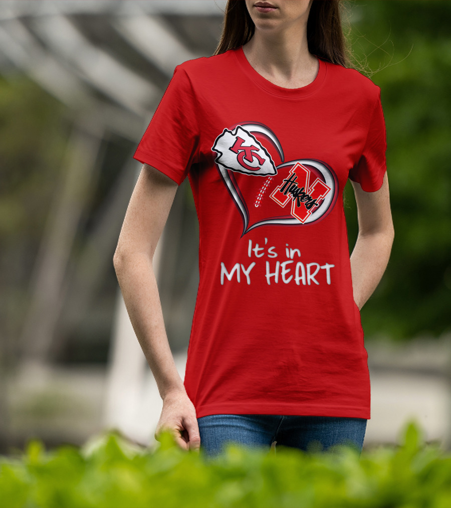 Kansas City Chiefs Nebraska Huskers It's In My Heart T-Shirt